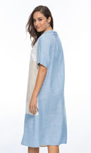 Load image into Gallery viewer, Linen Dress Cowl Neck Spliced
