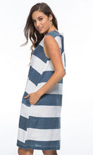 Load image into Gallery viewer, Linen Dress Stripe Summer
