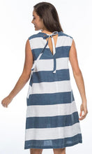 Load image into Gallery viewer, Linen Dress Stripe Summer
