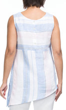 Load image into Gallery viewer, Linen Top Sleeveless Spliced Stripe
