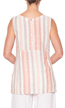 Load image into Gallery viewer, Linen Top Sleeveless Stripe
