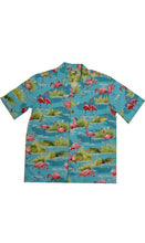 Load image into Gallery viewer, Hawaiian Shirt Genuine New Flamingo Blue
