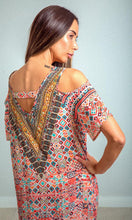 Load image into Gallery viewer, Silk Dress V Neck Cold Shoulder Aleppo
