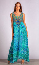 Load image into Gallery viewer, Silk Dress Flowing Maxi Atlantis
