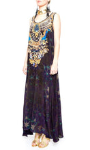 Load image into Gallery viewer, Silk Dress Long Sleeveless Midnight in Paris
