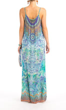 Load image into Gallery viewer, Silk Dress String Strap Long Amalfi Azure
