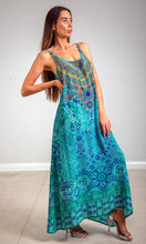 Load image into Gallery viewer, Silk Dress String Strap Long Atlantis
