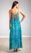 Load image into Gallery viewer, Silk Dress String Strap Long Atlantis
