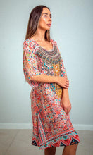 Load image into Gallery viewer, Silk Dress Slit Sleeve Aleppo
