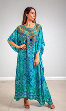 Load image into Gallery viewer, Silk Kaftan Long Atlantis
