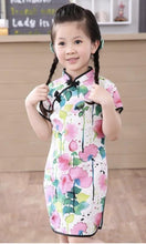Load image into Gallery viewer, Children's Cheongsam Cotton Print Summer, Size 1 Year to 11 Years
