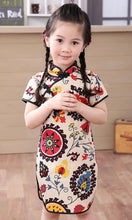 Load image into Gallery viewer, Children's Cheongsam Cotton Print Summer, Size 1 Year to 11 Years
