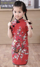 Load image into Gallery viewer, Children's Cheongsam Cotton Print Summer, Size 1 Year to 11 Years
