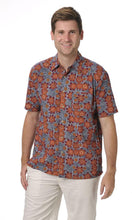 Load image into Gallery viewer, Bamboo Men's Shirt Aboriginal Art Bush Tomato
