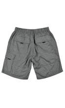 Load image into Gallery viewer, Bamboo Men's Short Elastic Waist Shorter Length, Black &amp; Steel

