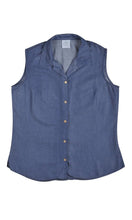 Load image into Gallery viewer, Bamboo Ladies Shirt Sleeveless Denim, More Colours
