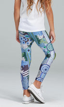 Load image into Gallery viewer, Aboriginal Art Kids Leggings Coastal Dreaming
