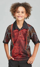 Load image into Gallery viewer, Aboriginal Art Kids Unisex Polo Dreamtime
