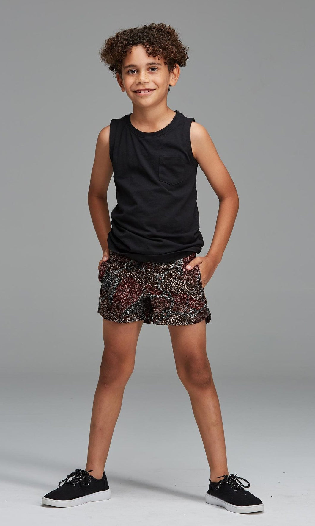 Aboriginal Art Kids Swim Shorts Dreamtime