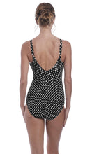 Load image into Gallery viewer, Santa Monica Black &amp; White UW Twist Front Suit - Light Control,, Pre-Order D Cup to H Cup
