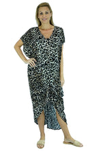 Load image into Gallery viewer, Rayon Kaftan Long Frilled Toga Leopard, More Colours
