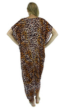 Load image into Gallery viewer, Rayon Kaftan Long Frilled Toga Leopard, More Colours

