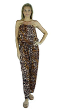 Load image into Gallery viewer, Rayon Jumpsuit Long Bandeau Leopard, More Colours
