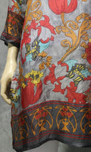Load image into Gallery viewer, Silk Kurta Kaftan Art Deco Floral
