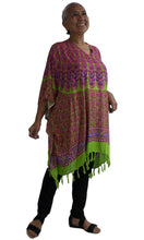 Load image into Gallery viewer, Rayon Cover Up V Neck Peacock. More Colours
