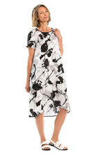 Load image into Gallery viewer, Linen Dress Ink Blot Print, Sizes 12 - 18
