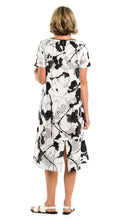 Load image into Gallery viewer, Linen Dress Ink Blot Print, Sizes 12 - 18
