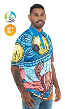 Load image into Gallery viewer, Aboriginal Art Unisex 50+ UPF Polo Gathering Mudcrab
