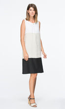 Load image into Gallery viewer, Linen Dress Spliced Round Neck
