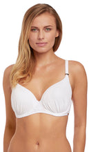 Load image into Gallery viewer, Ottawa  White UW Moulded Gathered Bikini Top, Pre-Order D Cup to G Cup
