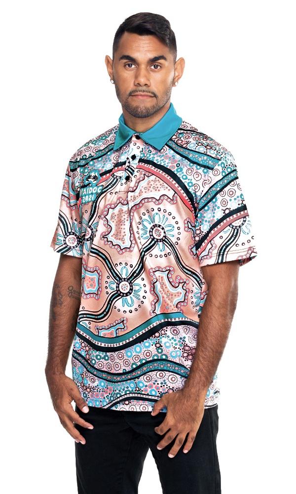 Aborginal Art  Unisex Polo NAIDOC 2020  Ngulingah Jagun