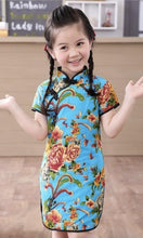 Load image into Gallery viewer, Children's Cheongsam Cotton Print Summer, Size 1 Year to 11 Years
