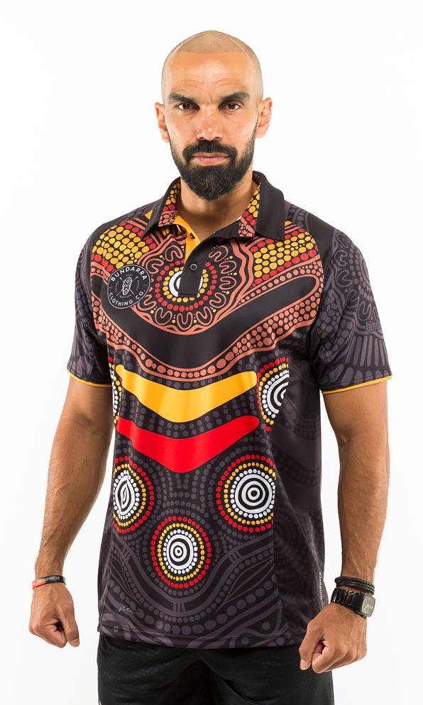 Aboriginal Art Men's Polo Sports Tribute