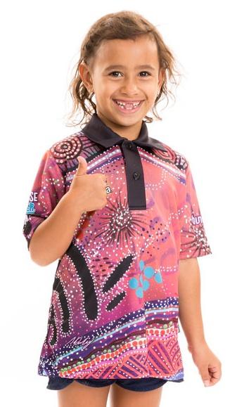 Aboriginal Art Kids Unisex Polo Leaders