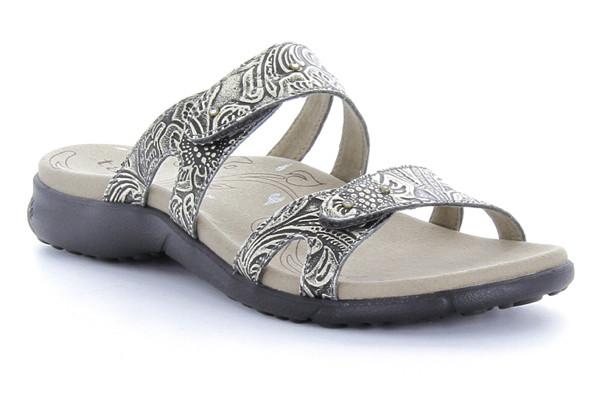 Arch Support Sandal Journey Light Gold Embossed