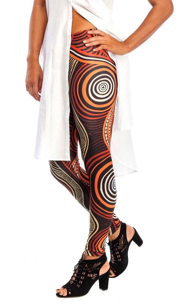 Aboriginal Art Adults Leggings Songlines