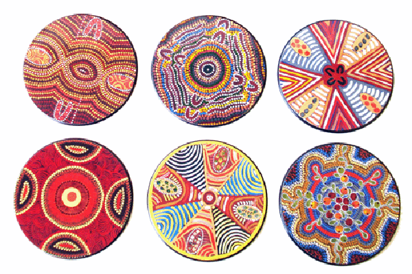 Aboriginal Art Set of 6 Coasters by Jukurrpa Artists