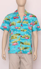 Load image into Gallery viewer, Hawaiian Shirt Genuine New Flamingo Blue
