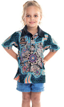 Load image into Gallery viewer, Aboriginal Art Kids Unisex Polo NAIDOC 2020 Our Beautiful Country
