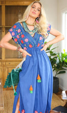 Load image into Gallery viewer, Cotton Dress Shari Fantasy Blue
