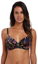 Load image into Gallery viewer, Palawan Black UW Gathered Full Cup Bikini Top
