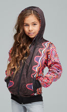 Load image into Gallery viewer, Aboriginal Art Kids Hoodie Central Voices
