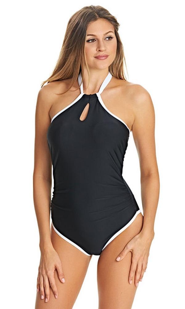 Back To Black UW High Neck Suit, Pre-Order C Cup to FF Cup